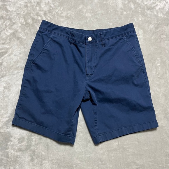 Member's Mark Mens Flat Front Twill Shorts, Cotton Blend, Blue, Casual - Picture 1 of 8